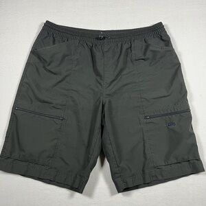 Vintage Nike Cargo Zipper Pocket Shorts Charcoal Men Size XL 12” Inseam